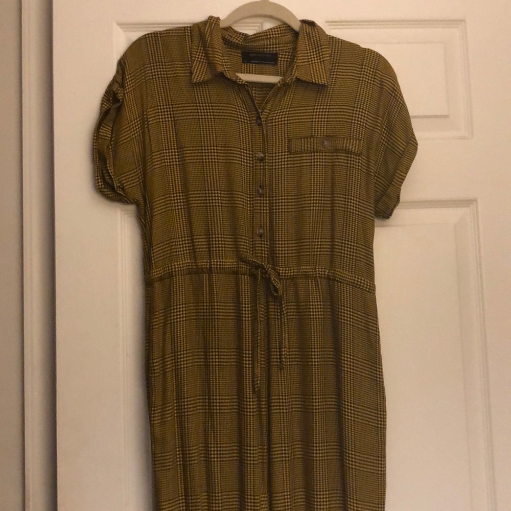 Yellow Gingham Collared Jumpsuit - image 1